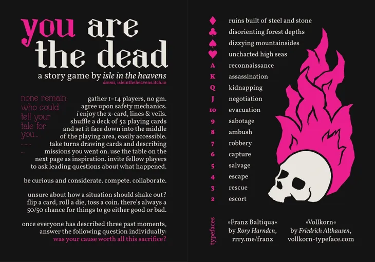 You Are the Dead from Tiny Tome